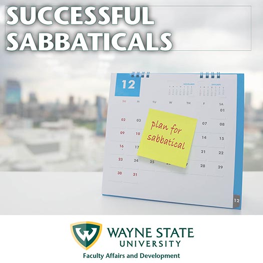 A calendar marked with a sticky note reminding you to start planning sabbatical