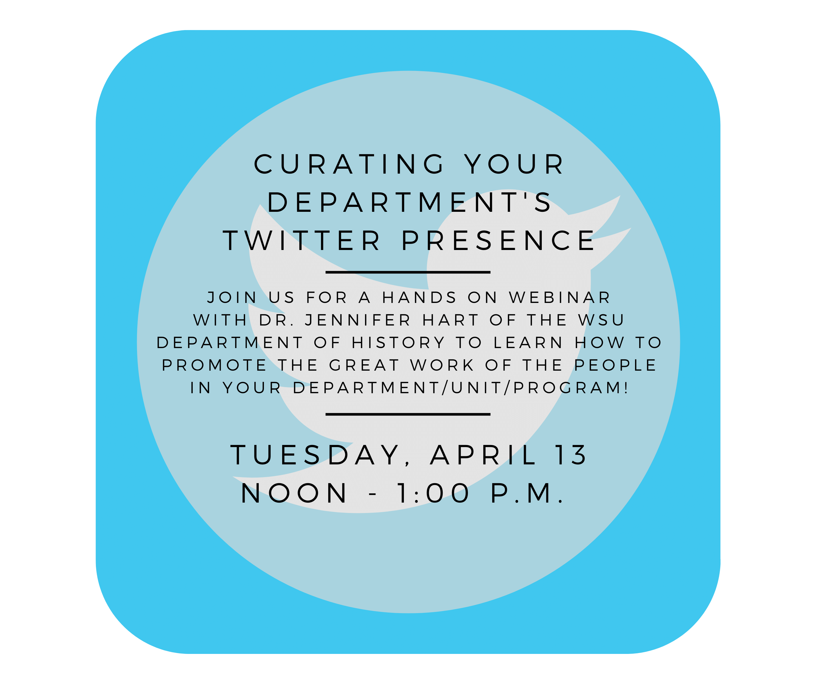 Curating Your Department's Twitter Presence Flyer