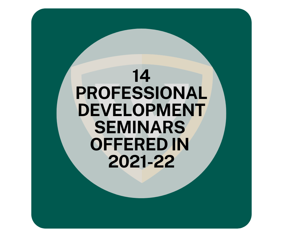 14 professional development seminars offered in 2021-22
