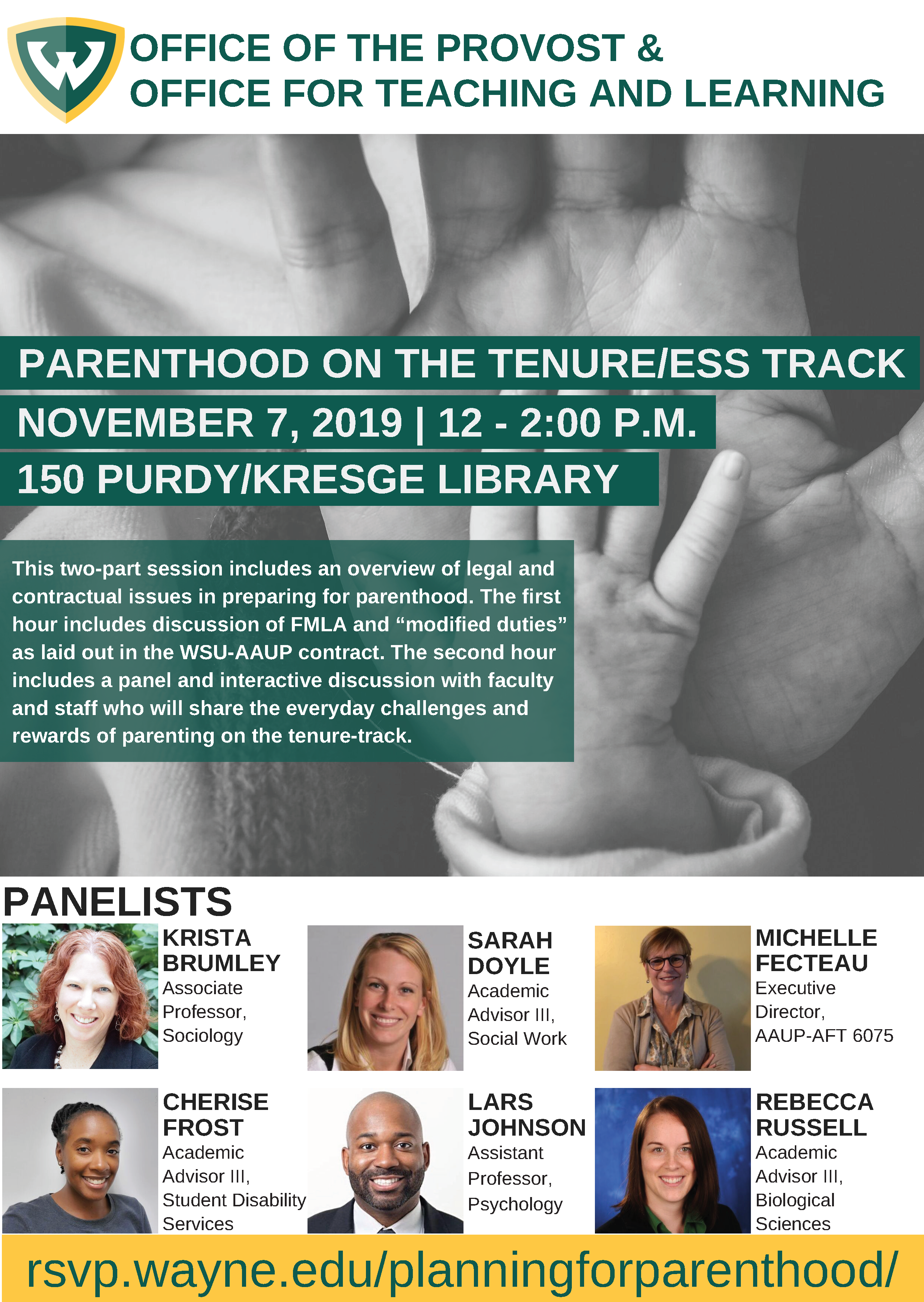 Parenthood on the Tenure/ESS Track Flyer